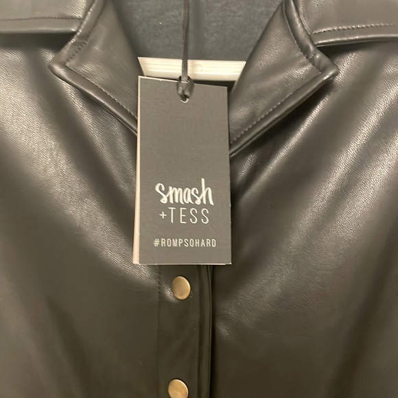 Smash & Tess Leather Romper NWT - Picture 4 of 4